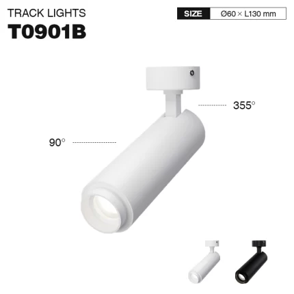 T0901B – 12W 3000K 24˚N/B Ra80 White –  Track Light LED-12W LED Spotlights--T0901B