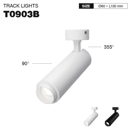 T0903B – 12W 4000K 24˚N/B Ra80 לבן – תאורת מסלול LED-תאורת משרד--T0903B