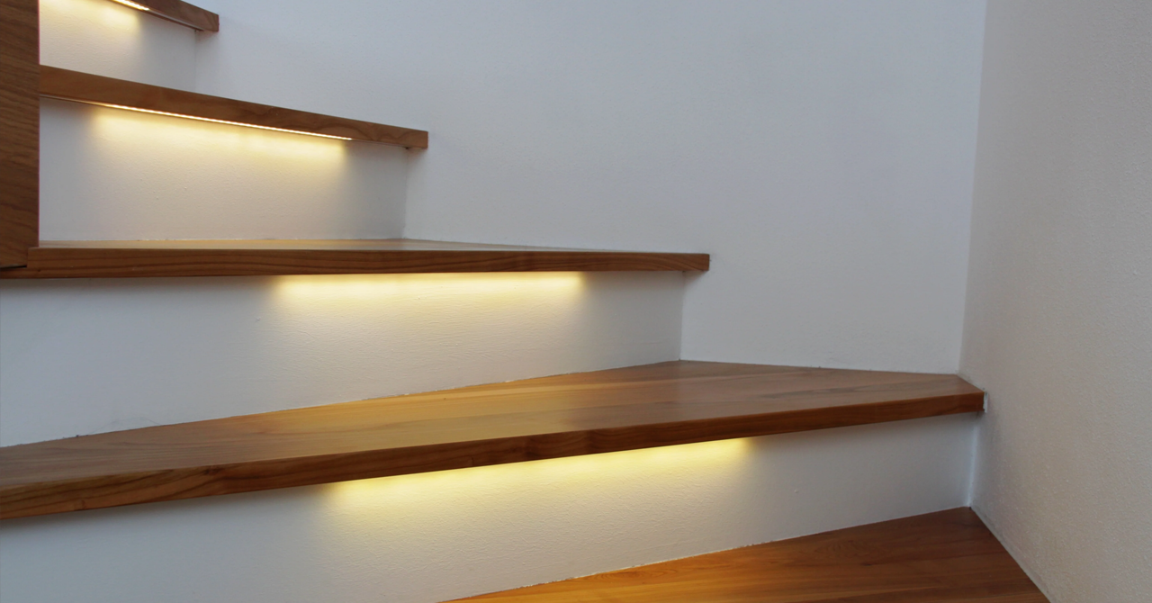 How to hide LED strip lights on stairs?-About lighting