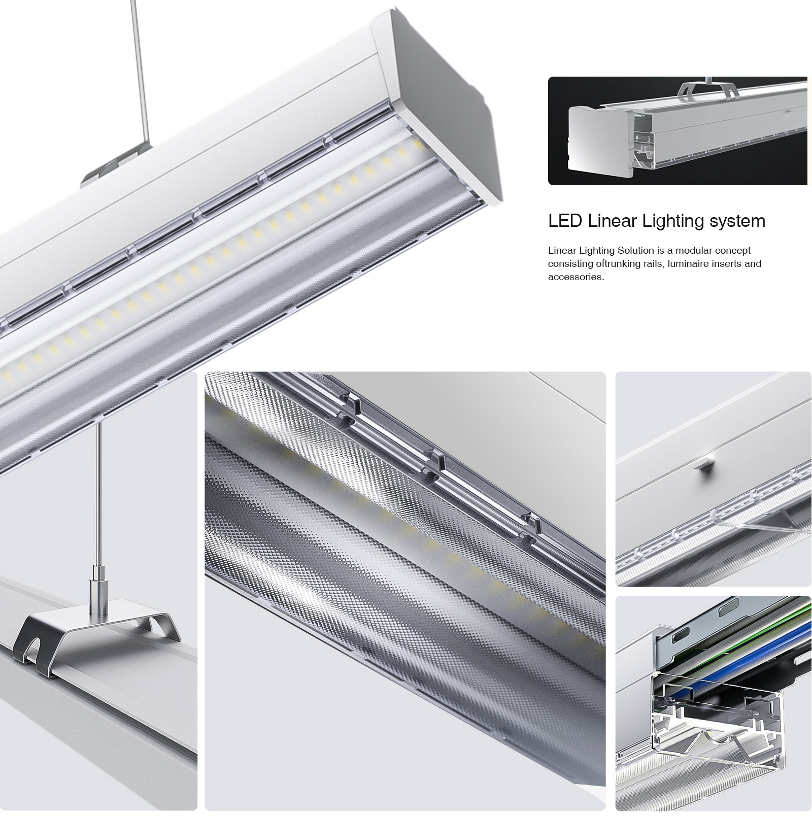 MLL002-A 5-Wire Trunking For LED Linear Lights 5-year Warranty-Linear Lights--03
