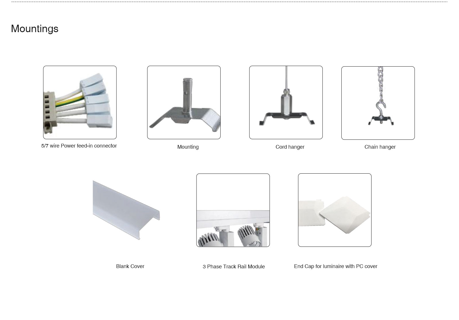 MLL002-A 5-Wire Trunking For LED Linear Lights 5-year Warranty-Linear Lights--ML00206