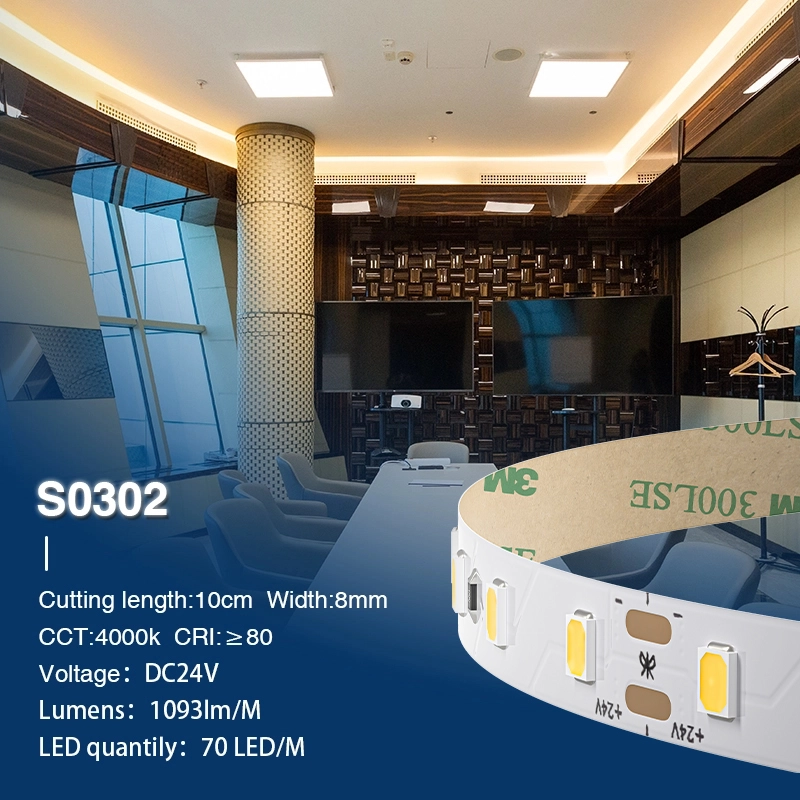 SMD 2835 4000K Ra80 IP20 8W/m 70LEDs/M LED Strip lights-LED Light Strips For Room--S0302