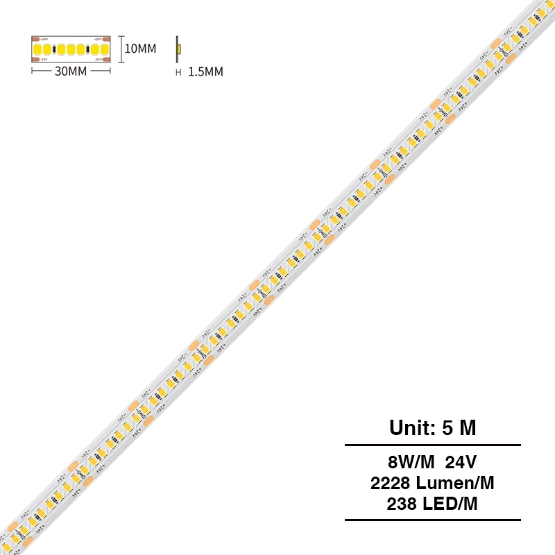 High-Bright Ultra-Thin LED Light Strip 238LEDs/4000K Light Strip-Led Light Strips For Room--S0313