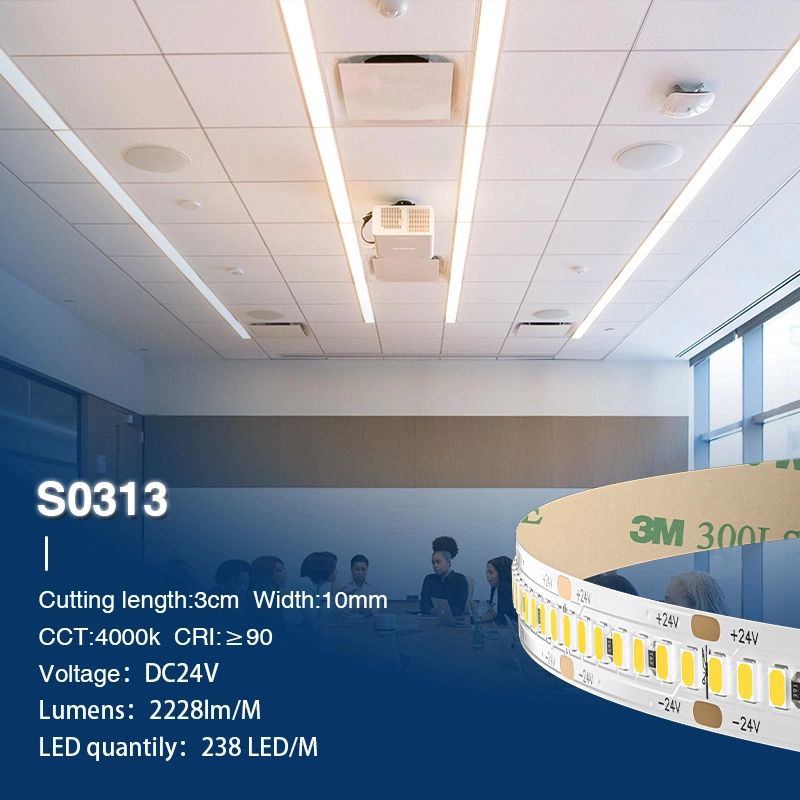 SMD 2835 4000K Ra90 IP20 20 W/m 238 LED s/M bandes lumineuses LED-éclairage de café--S0313