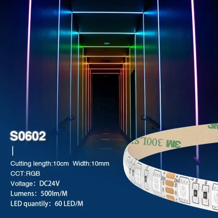 Tira de luces LED SMD 5050 RGB IP44 13W/m 60LEDs/M RGB-Tira de luces de TV-S0602