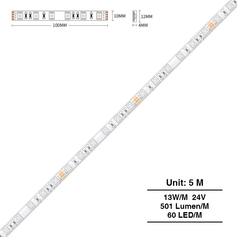 SMD 5050 RGB IP65 13W/m 60LEDs/M Tira de LED RGB-5050 Tira de luces LED--S0603