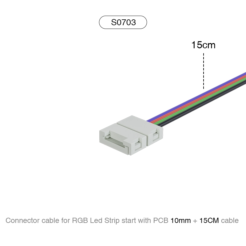 لوازم جانبی نوار نور/کانکتور گیره دوگانه 5 میلی متری برای اتصال 2 نوار چراغ LED-لوازم جانبی--S0703