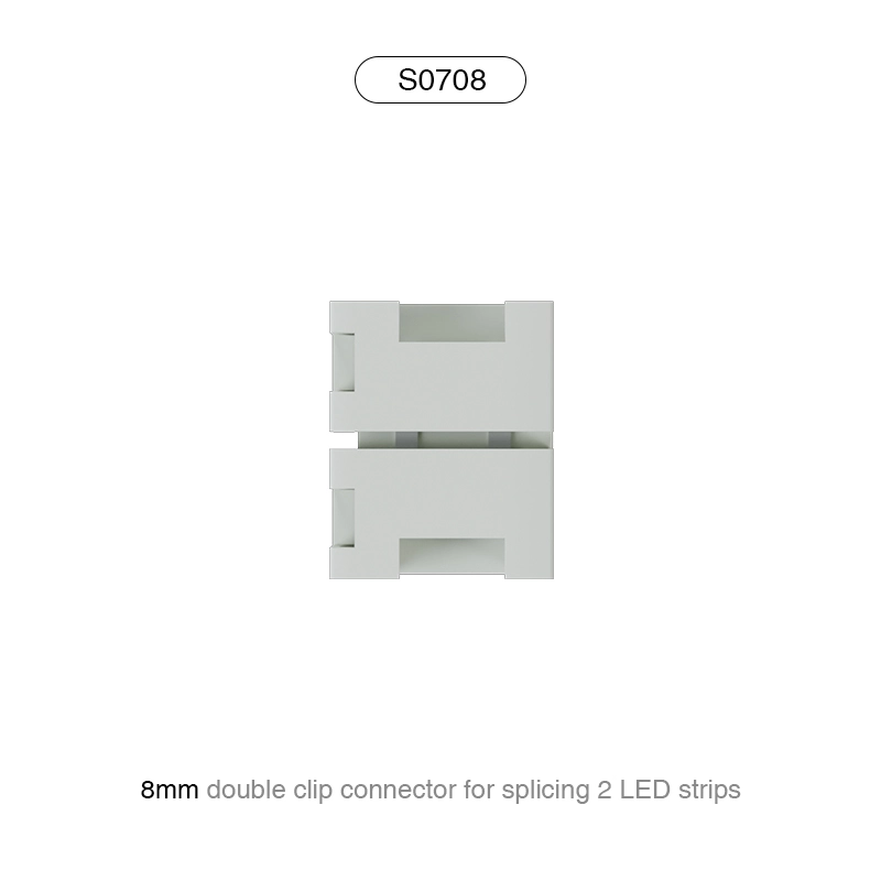 8MM Dual Clamp Connector For Connecting 2 LED Strips/Accessories-LED Strip Light Connectors--S0708