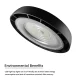 HB016 UFO light 100W/10000lm/Black Design/120° Beam/6500K - Suitable For Large Space Lighting-Dimmable High Bay LED Lighting--04