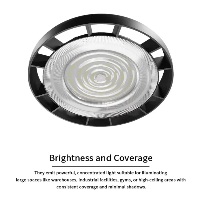 HB036 UFO light 200W/20000lm/Black Design/120° Beam/6500K - Suitable For Large Space Lighting-UFO High Bay 100W--05