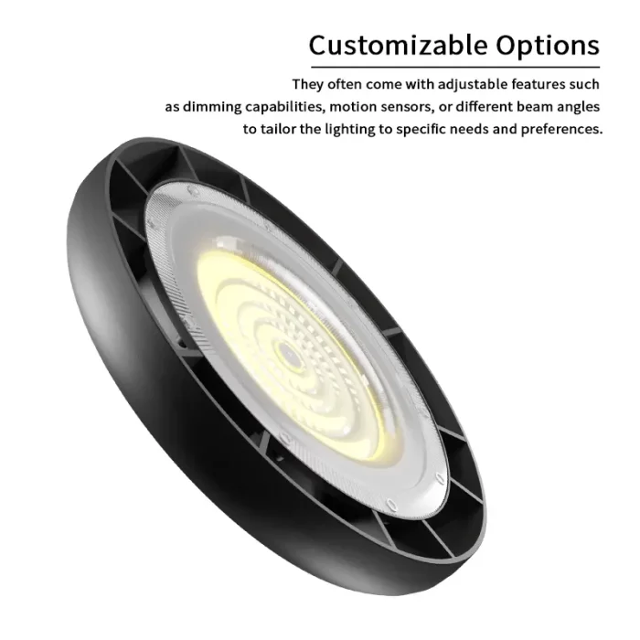 HB036 UFO light 200W/20000lm/Black Design/120° Beam/6500K - Suitable For Large Space Lighting-Customized LED High Bay Light--06