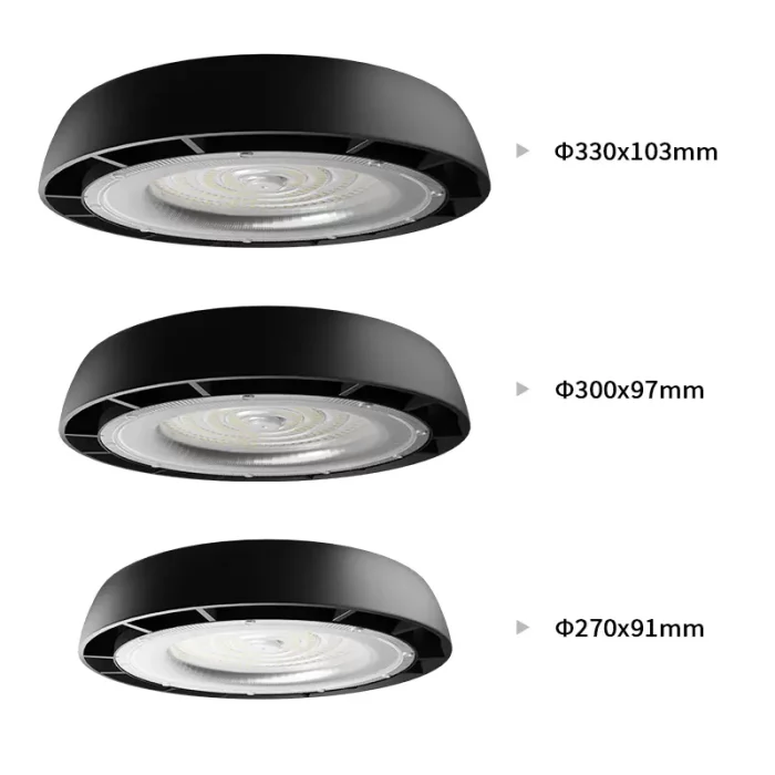HB036 UFO light 200W/20000lm/Black Design/120° Beam/6500K - Suitable For Large Space Lighting-Warehouse High Bay Lighting--07