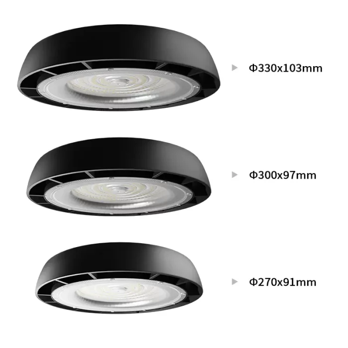 HB036 UFO-lys 200W/20000lm/Sort Design/120° Stråle/6500K - Passer for storromsbelysning-UFO LED High Bay-lys 150W--07