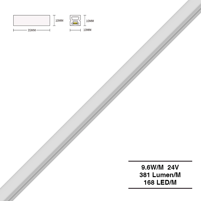 Neon Strip Lights 3000K Ra90 IP65 9.6W/m 168LEDs/M L50000*W10*H10mm-Outdoor LED Strip Lights--S0801