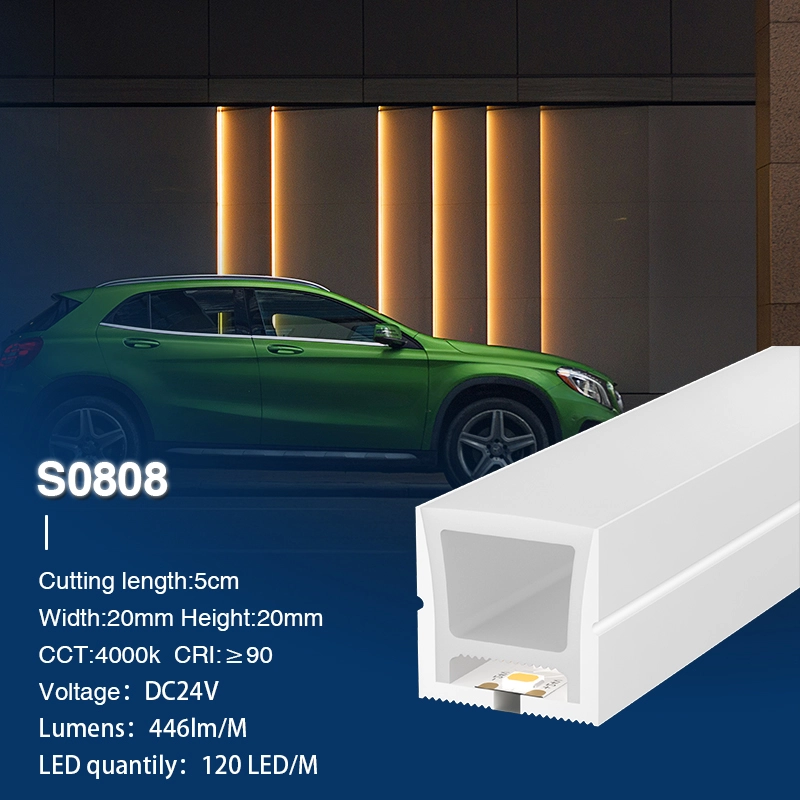 Neon Strip 4000K Ra90 IP65 9.6W/m 120LED/M L50000*W20*H20mm-Cafe Lighting--S0808