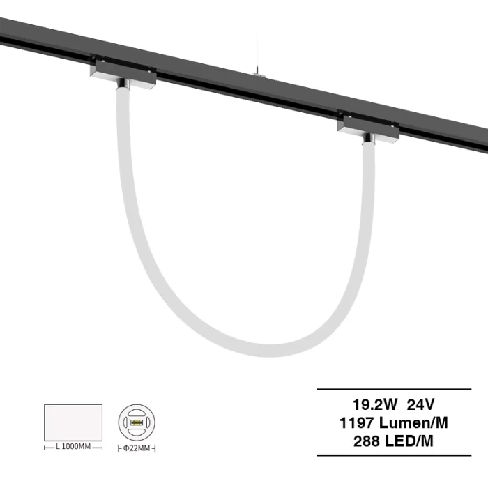 Neon Flex LED Şeridi 3000K Ra90 IP65 19.2W 288LEDs/M L1000*D22mm-Xarici LED Şerit İşıqları--S0901