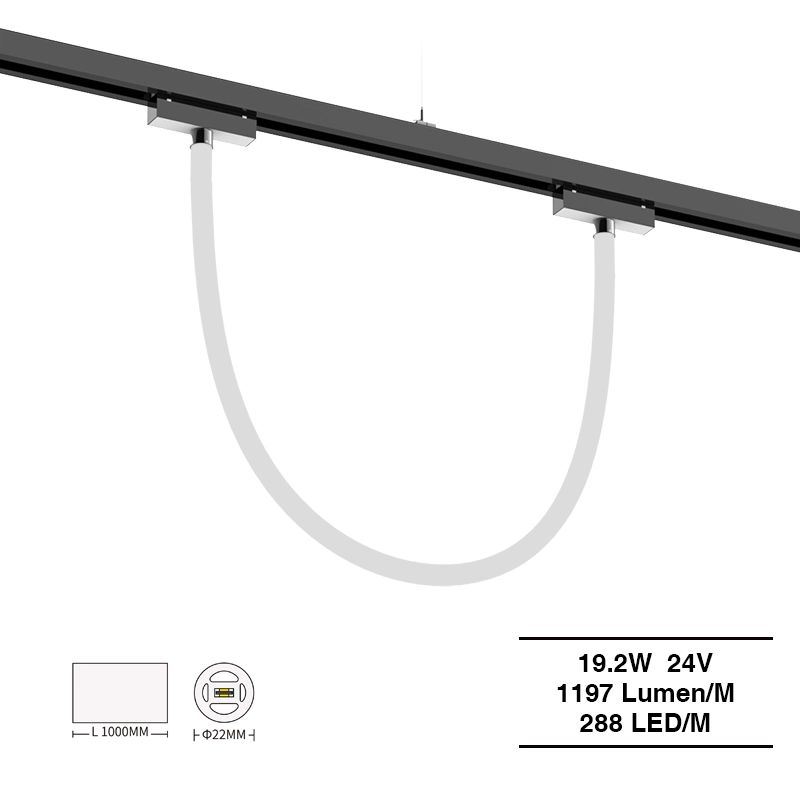 Stiallacha Neon Flex LED 3000K Ra90 IP65 19.2W 288LEDs/M L1000*D22mm-Soilse Stráice faoi stiúir Allamuigh -- S0901