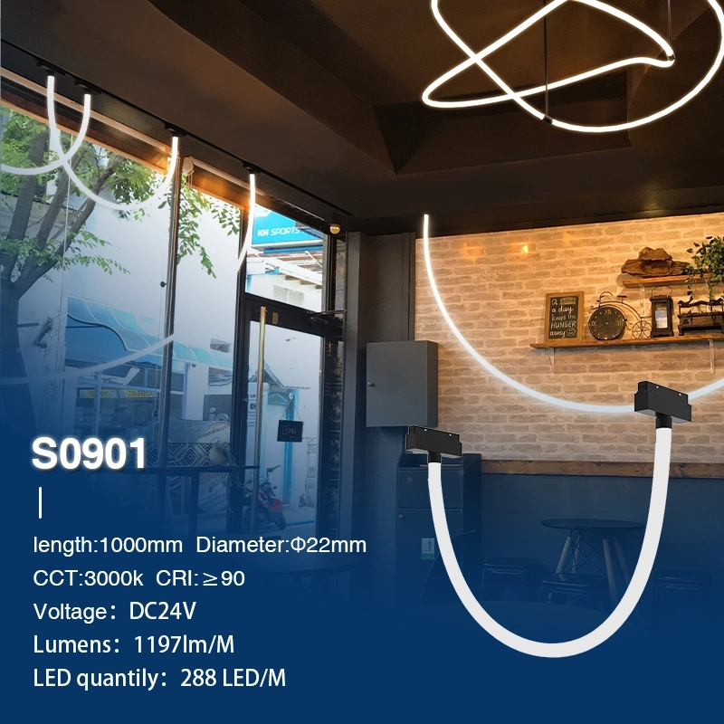 Neon Flex LED Strip 3000K Ra90 IP65 19.2W 288LEDs/M L1000*D22mm-Cafe Lighting--S0901 (၂)ခု