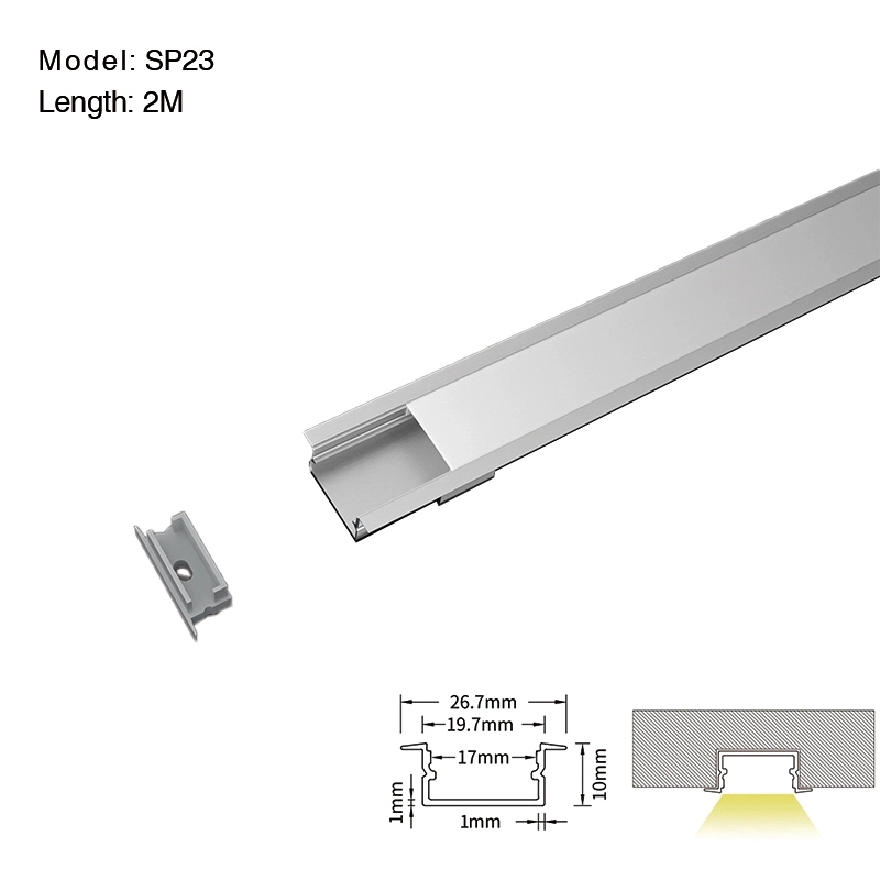 LED Aluminum Channel L2000×26.7×10mm - SP23-Ceiling LED channel--01