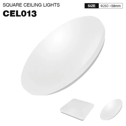 CEL0143 - 3000K 14W Round White - Ceiling Lights-Laundry Room Lighting--01