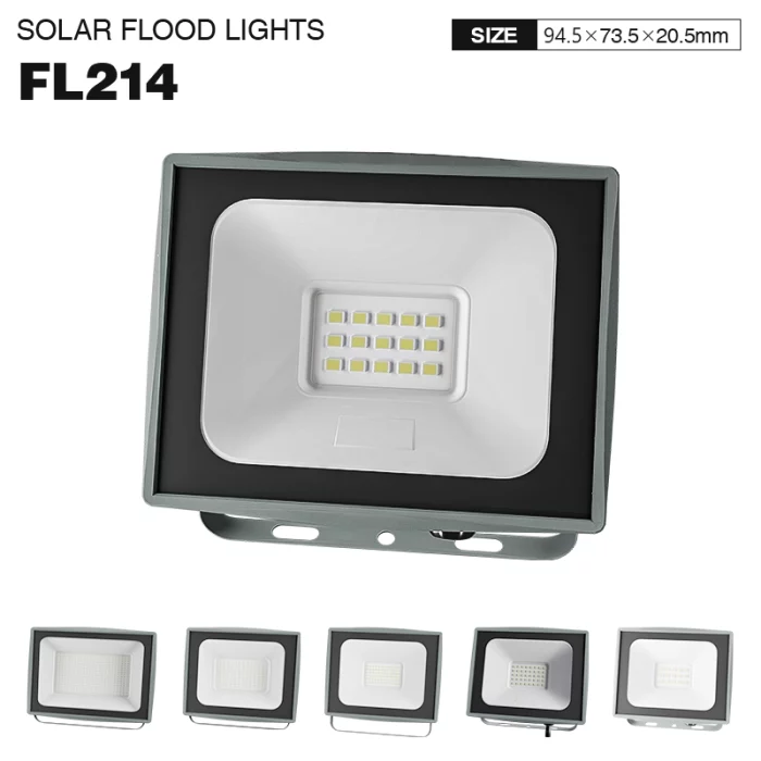 FL214 - 10W 4000k IP65 Ra80 1000lm Negru - Lumini de inundații de exterior-Ilumini de inundații de exterior-FL000-01