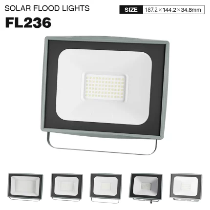 FL236 - 50W 6500k IP65 Ra80 4800lm Baƙar fata - Hasken Ruwan Ruwa na LED-Fitilar Ambaliyar Waje-FL000-01