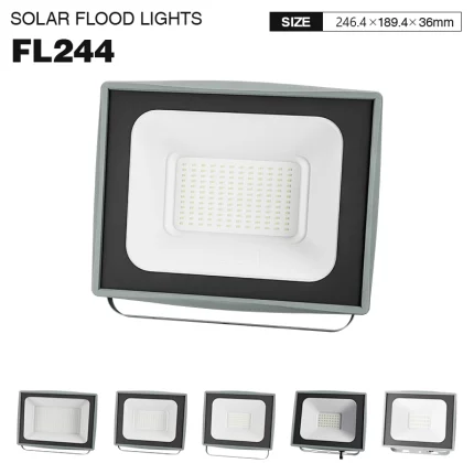 FL244 - 100W 4000k IP65 Ra80 10000lm Ireng - Lampu Banjir Luar Ruangan-Cahaya Luar Ruangan-FL000-01