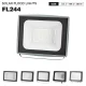 FL244 - 100W 4000k IP65 Ra80 10000lm Černá - Venkovní světlomety-Venkovní osvětlení-FL000-01