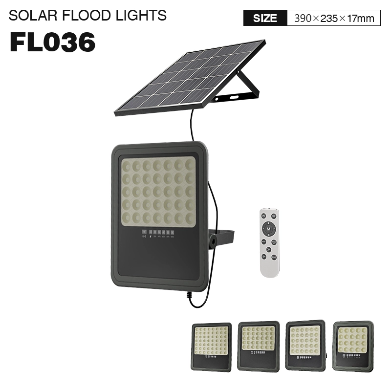 FL034 - 200W 6500K IP65 Ra80 UGR27 - Solar Flood light-Outdoor Lighting--01