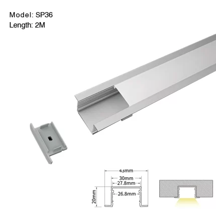 LED Aluminum Channel L2000×43×20mm - SP36-Ceiling LED channel--01