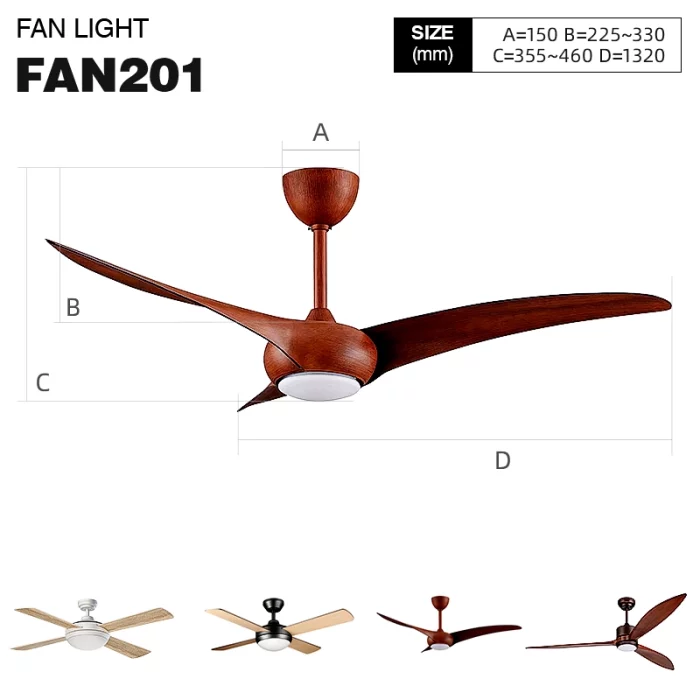 Ceiling Fan Light 35W Ac 220-240V 50/60Hz 3000-5700k Beam Angle 160° - 52inch-52 Inch Ceiling Fan With Light--01