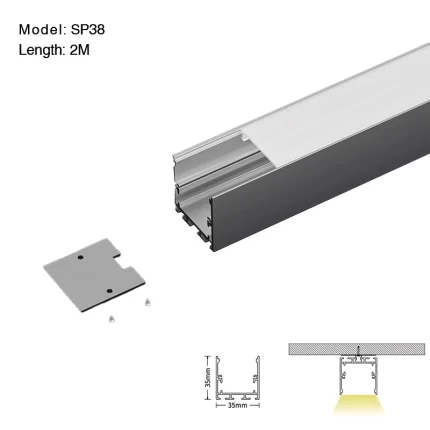 LED aluminiumskanal L2000×35×35 mm - SP38-innfelt LED-kanal--01