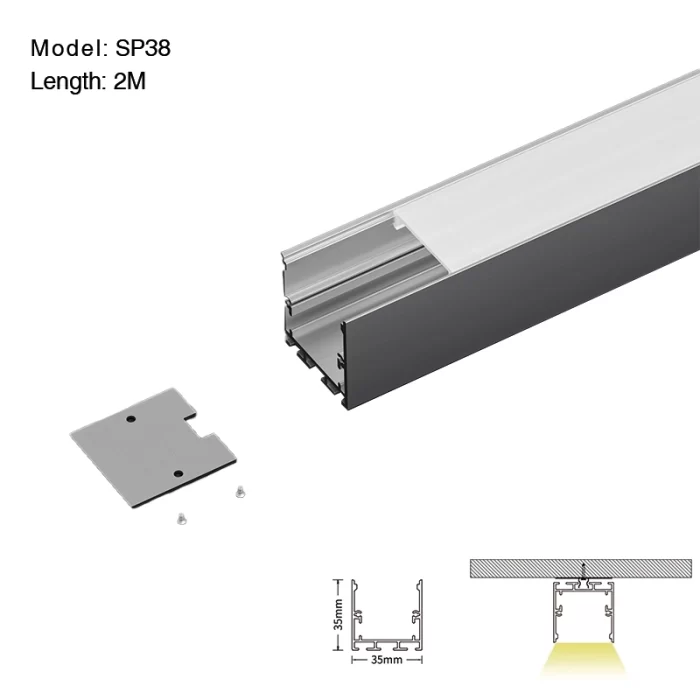 LED Aluminum Channel L2000×35×35mm - SP38-Recessed LED Channel--01