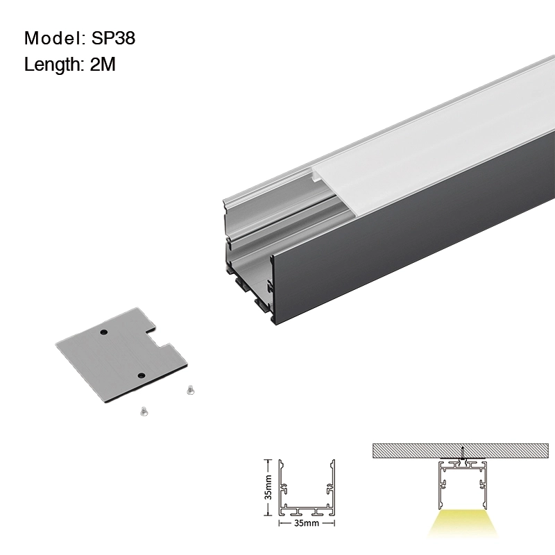 LED Aluminum Channel L2000×35×35mm - SP38-Recessed LED Channel--01