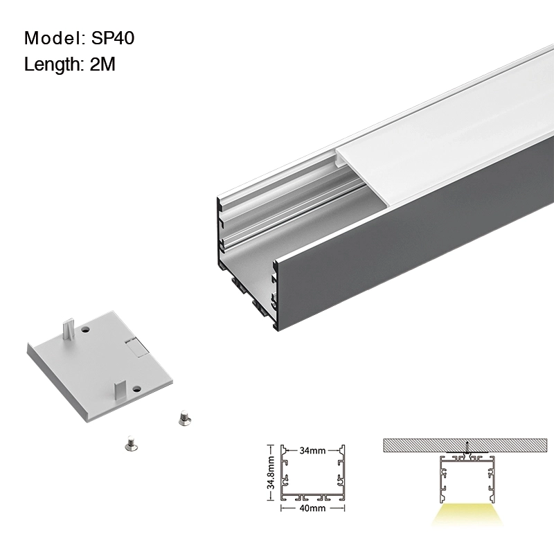 LED Aluminum Channel L2000×40×34.8mm - SP40-Surface Mount LED Channel--01