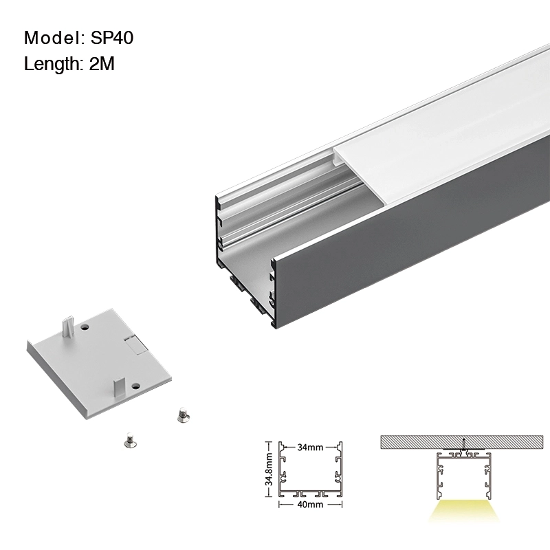 LED-Aluminiumkanal L2000×40×34.8mm – SP40-Borderless LED-Einbaukanal--01