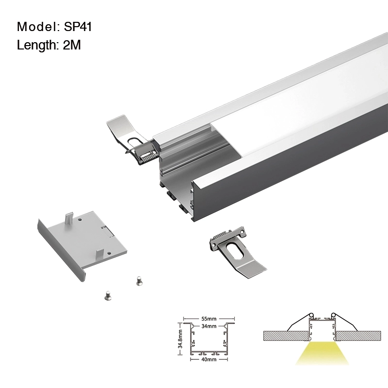 LED Aluminium Channel L2000 × 55 × 34.8mm - SP41-LED Profile--01