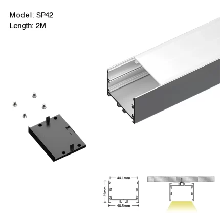 LED aluminijski kanal L2000×48.5×35 mm - SP42-Ugradni LED kanal--01