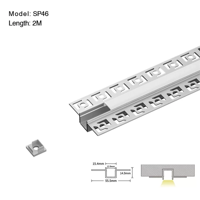 LED aliuminio kanalas L2000 × 55.5 × 14.9 mm - SP46-LED profilis--01