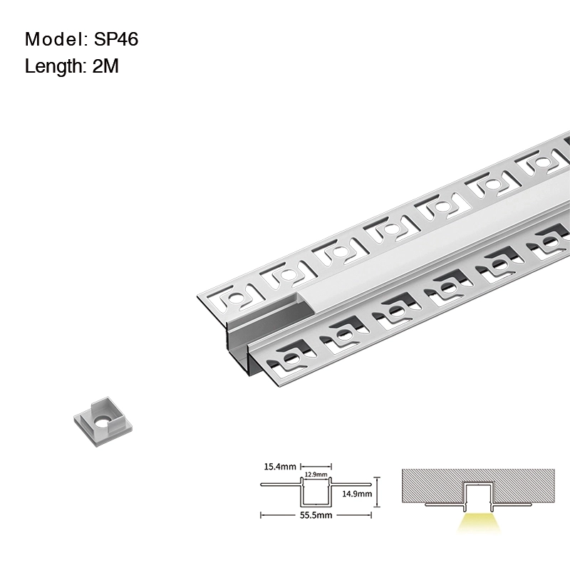 Saluran Aluminium LED L2000×55.5×14.9mm - Profil LED SP46--01