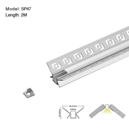 LED Profile L2000×46.27×23.2mm - SP47-Corner LED Channel--01