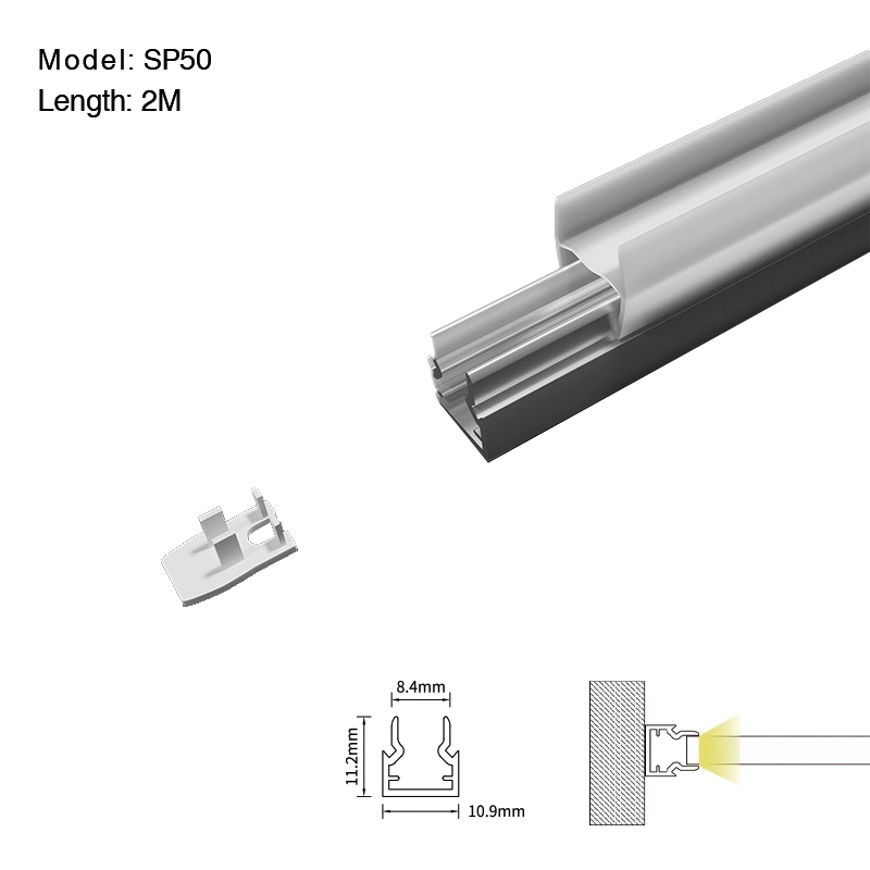 Kanala Aluminumê LED L2000×10.9×11.2mm - Profîla SP50-LED--01