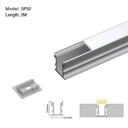 پروفیل آلومینیومی LED L2000×21.3×25.6mm - SP52-کانال LED توکار--01