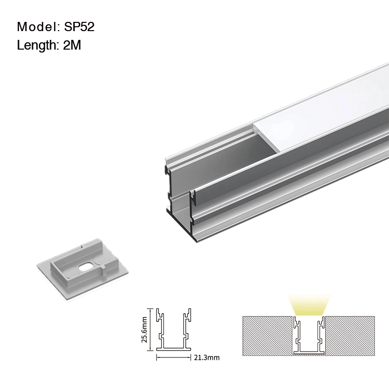 د LED المونیم پروفایل L2000×21.3×25.6mm - SP52-Recessed LED چینل--01