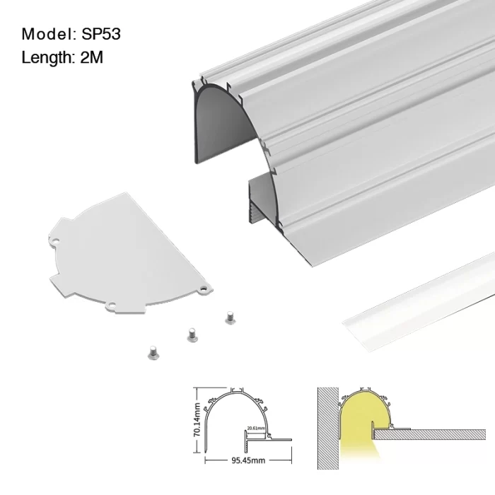 کانال LED L2000×95.5×70.1mm - SP53-LED Profile--01