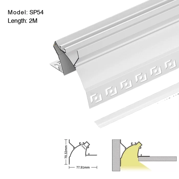 قناة LED L2000 × 77.9 × 70.3 مم - ملف تعريف SP54-LED--01