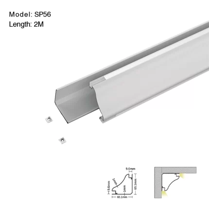 LED-kanal L2000×69.1×69.1 mm - SP56-Ytmonterad LED-kanal--01