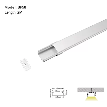 Canal LED L2000 × 19.7 × 10 mm - SP58-Canal LED à montage en surface - 01