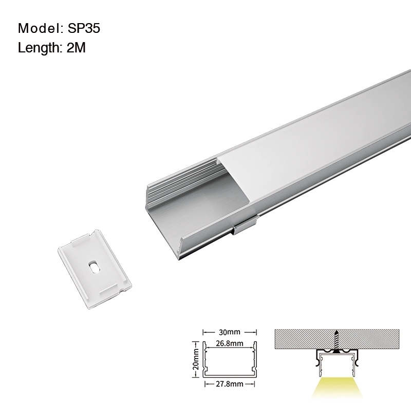 Saluran Aluminium LED L2000×30×20mm - Profil LED SP35--01