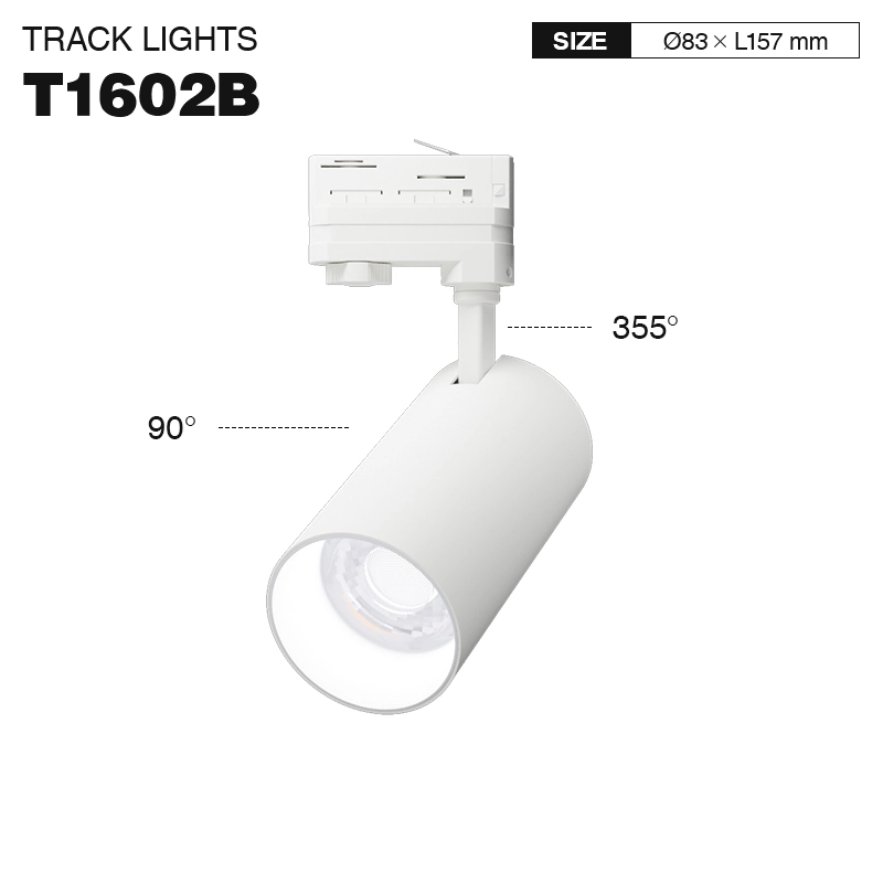 T1602B – 30W 4000K 55˚N/B Ra80 White –  Track Lights-Track Lighting Closet--01